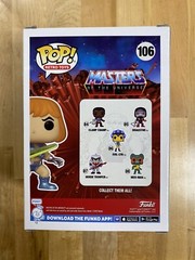Funko Pop! He-Man #106 MOTU SDCC Toy Tokyo Exclusive w/Pop Protector *Damaged*
