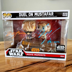 ⭐STAR WARS XL FUNKOS: MUSTAFAR signed Hayden Christensen/Ewan McGregor + TAYLOR