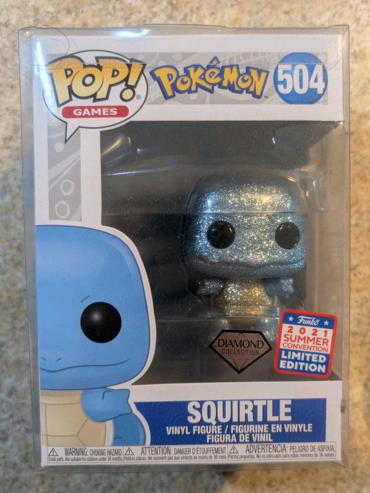 Funko Diamond Collection Squirtle Pokémon Pop! Games #504 2021 Summer Con