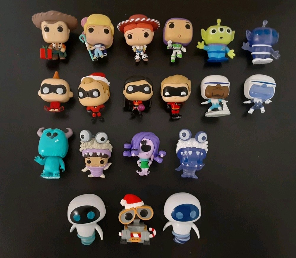 Funko POP! Disney Pixar Minis Lot of 19 Assorted Vinyl Figure Characters Used