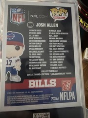 JOSH ALLEN FOOTBALL 2021 FUNKO POP #109-PSA GRADED NM-MT+8.5-RARE-ROOKIE