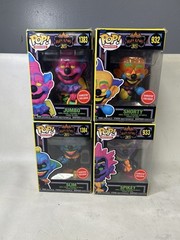 Funko Pop Killer Klowns From Outer Space Black Light 4 Pack Gamestop Exclusive