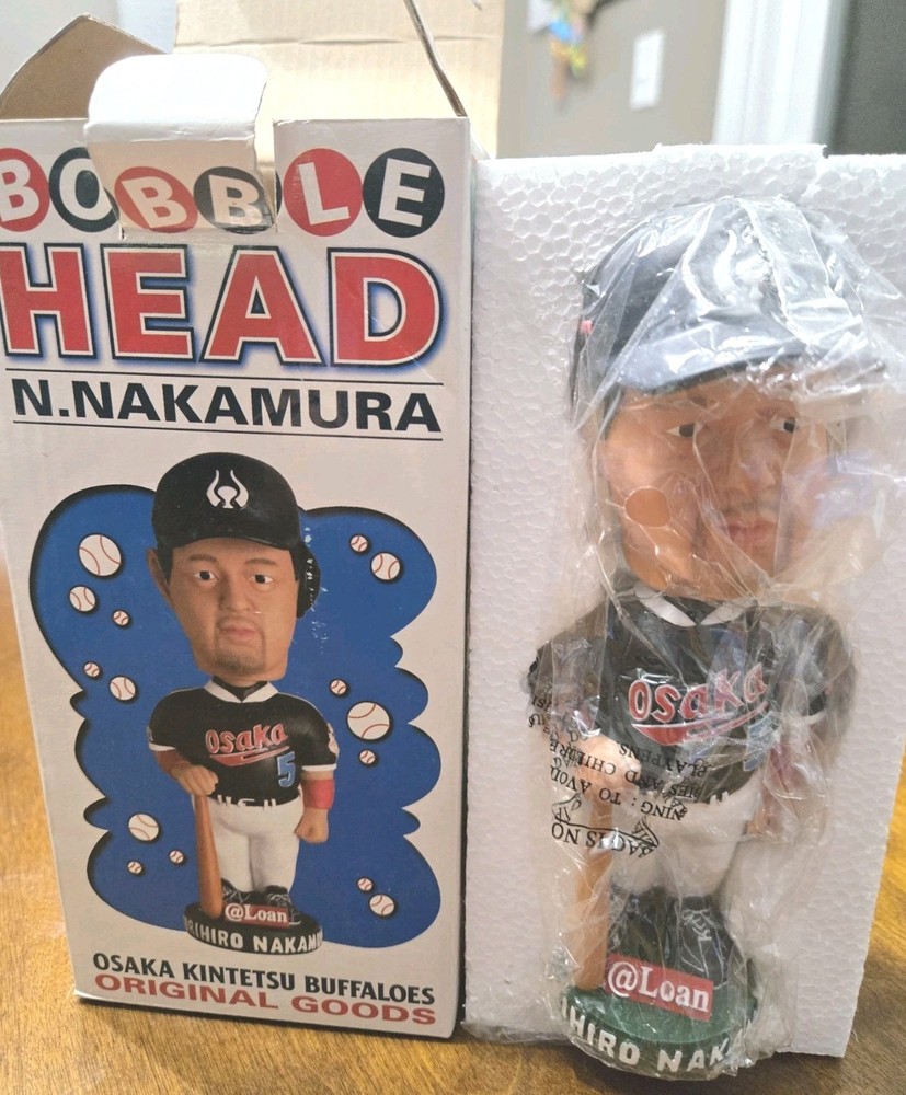 NORIHIRO NAKAMURA OSAKA BUFFALOES BOBBLE BOBBLEHEAD SGA W Box “Rare Blue Jersey”